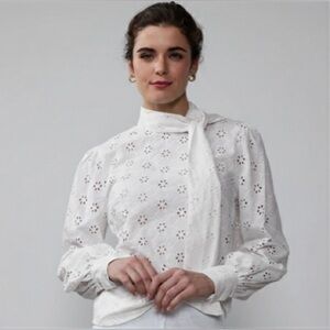 New York & Company Eyelet Blouse